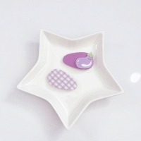 Girl Hair Clip Geometric Eggplant Set (GHP9033)
